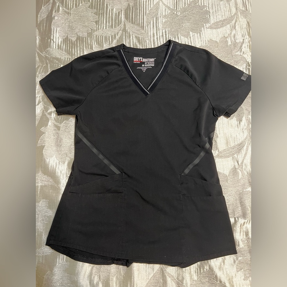 Black XS Greys Anatomy by Barco Impact scrub top